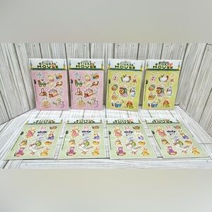 Vintage Easter Foil Stickers Sticker House Taiwan Lot of 8 Single Sheets New
